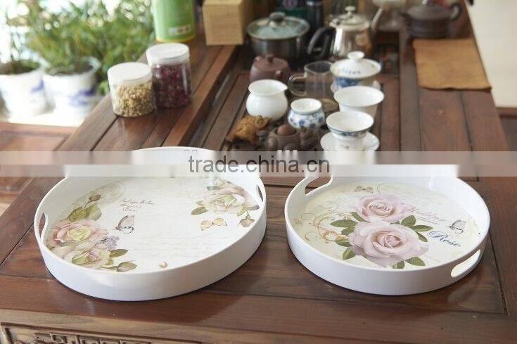 with hander bottle/fruit/coffee tray
