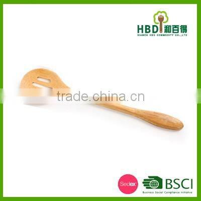 Bamboo kitchen ustensil with slot wooden kitchen cooking spoons