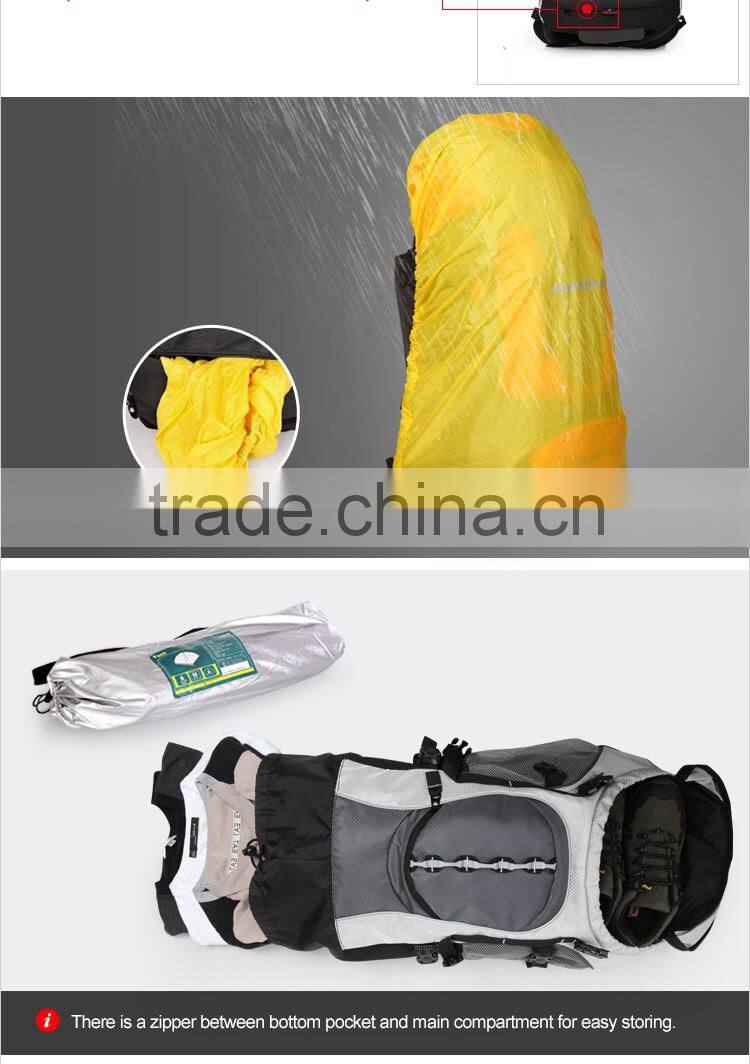Waterproof polyester camping hiking backpack china
