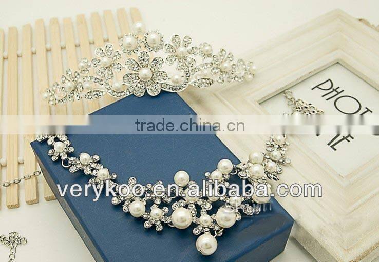 Women's jewelery set, queen crown for sale wedding hair accessoriesFCM-30029