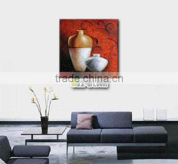 Simple still life pot painting designs pictures for living room