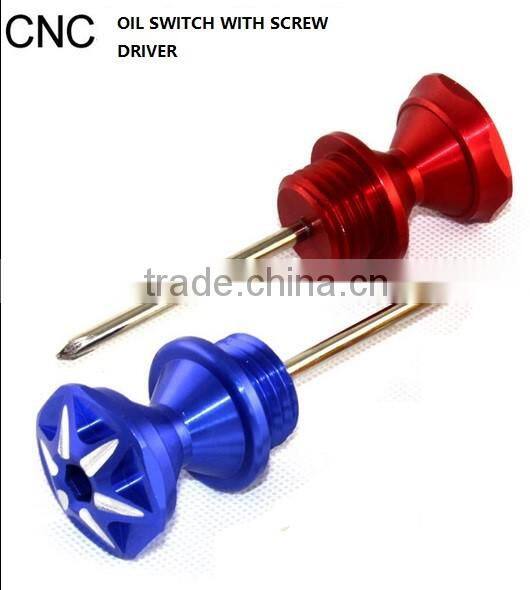 CNC Aluminum Alloy motorcycle oil stick Motorcycle CNC oil level gauge For GY6 50 125,BWS,JOG 50 Scooter