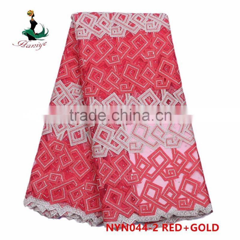 2016 Haniye african Accessories Tulle Lace Fabric For Women Dress/NYN44