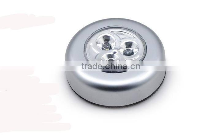Plastic cheap battery operated 3 led touch power light/stick soft touch light switch led touch light