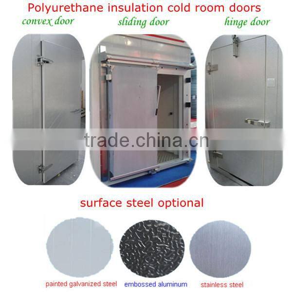 polyurethane insulation door with double handle for cold storage room