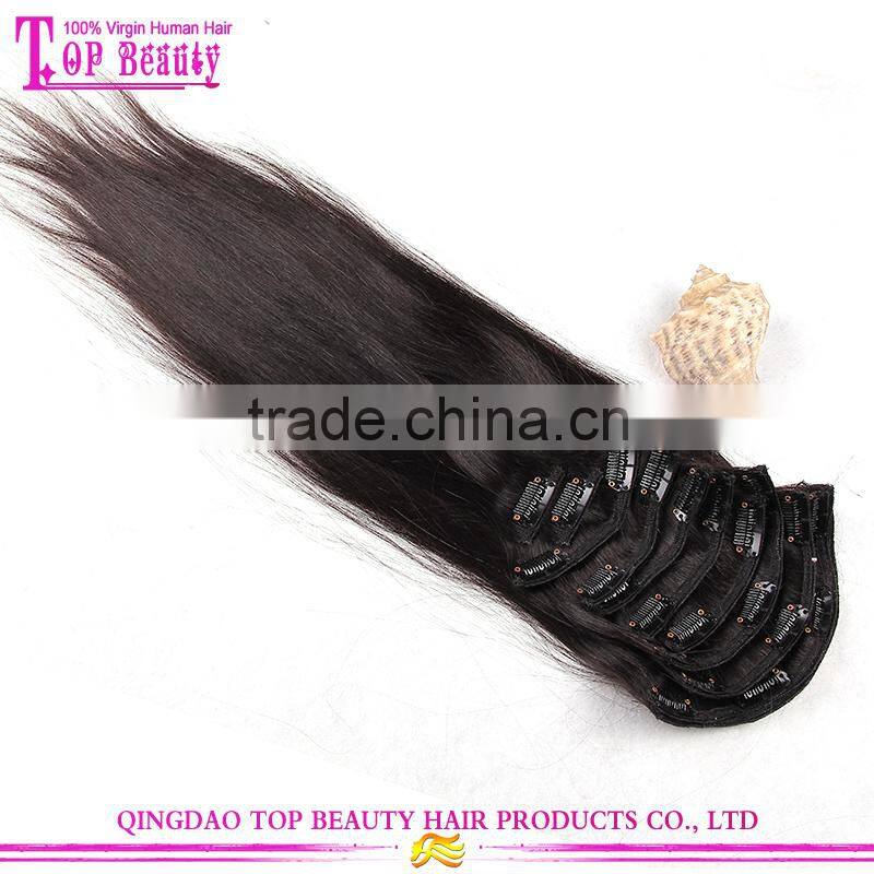 New Fashionable Hot Sale Hair Extension Clip In Peruvian Clip In Hair Extensions