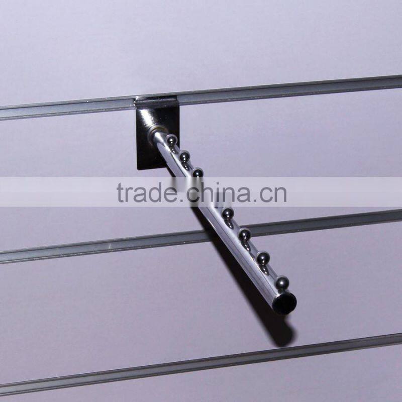 Supermarket wall-mounted Slatwall 11 Ball Sloping Arm