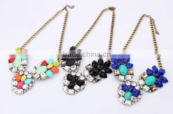 Fashion Resin Acrylic Choker Vintage Pendant Statement Necklace Women Necklaces & Pendants Fashion Necklaces for Women 2014