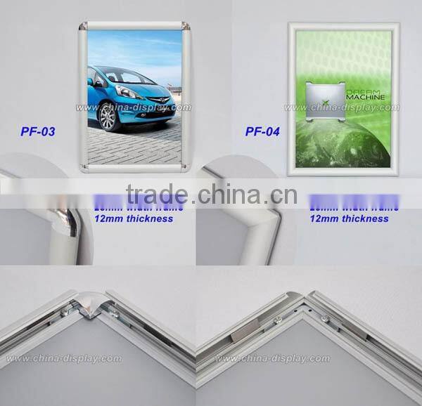 Aluminum 25mm snap frame a4 clip poster frame wall mounted white snap frame