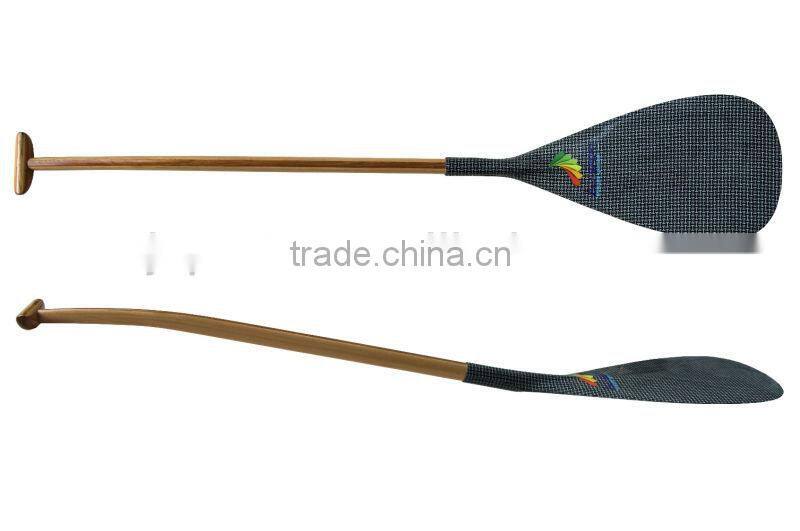 Kevlar Blade Outrigger Canoe Paddle With Wood Bent Shaft