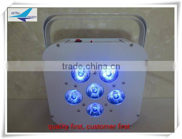 6in1 6x18w led dj wedding equipment battery wireless led slim par light