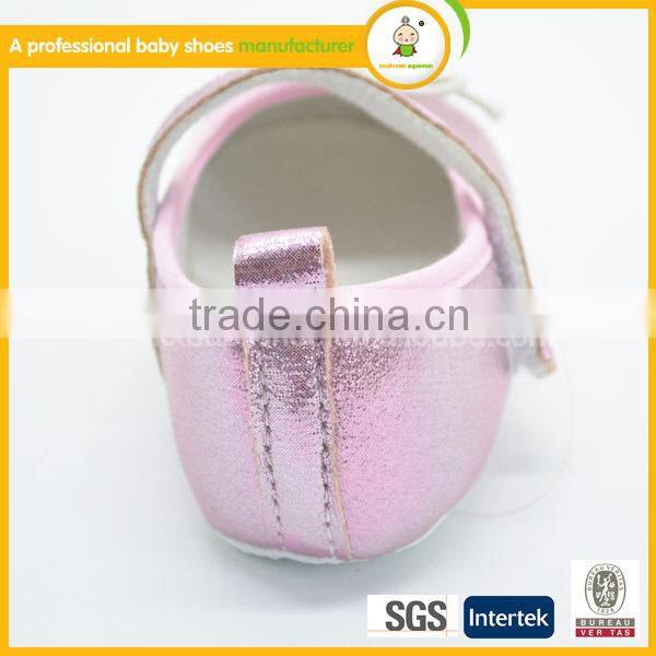High quality lovely baby girl pu leather shoes cheap fancy beautiful baby girl leather school shoes