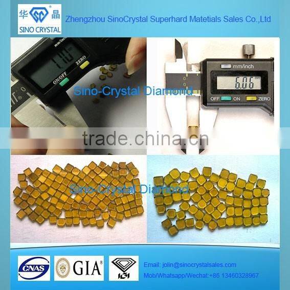 Dressing tools Cutting tools use yellow synthetic diamond HPHT CVD diamond plate