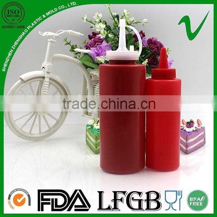 LDPE food grade plastic squeeze sauce bottle for kitchen use