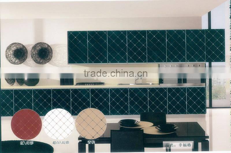 decorative kitchen cabinet tempered glass