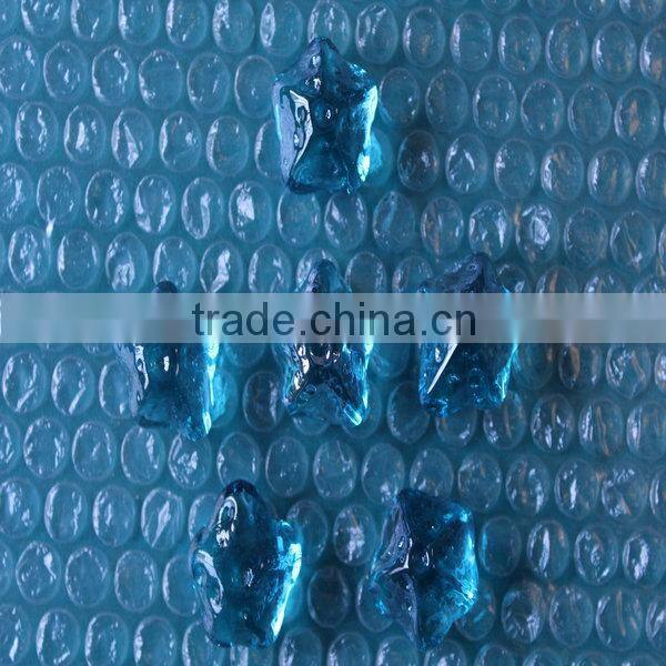 start shape glass stones,red glass stones