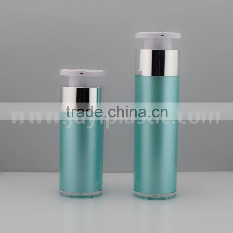 New style high quality round cosmetic airless pump bottle acrylic bottle for personal care
