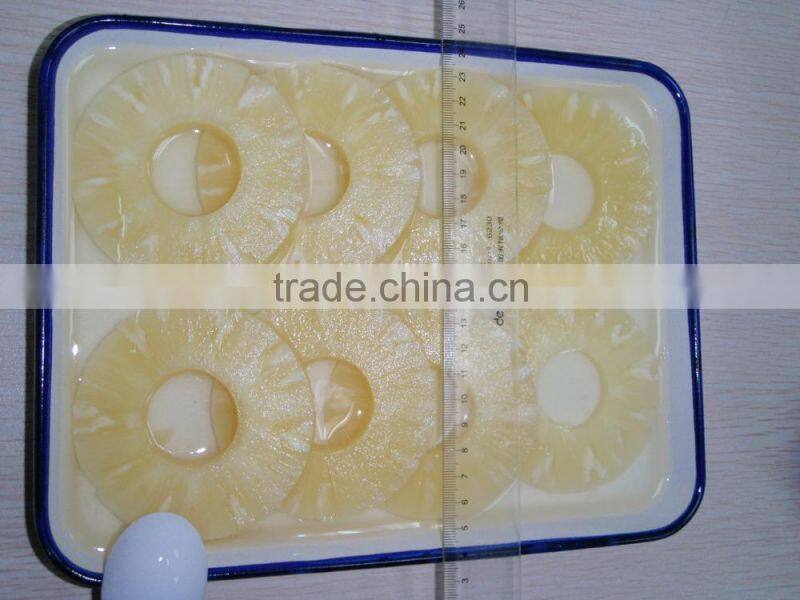 Standard grade canned pineapple slices in ligh syrup from Thailand