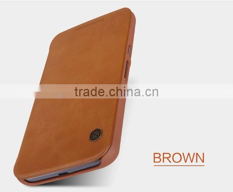 Quality Flip Leather Case For MOTO G4 PLUS, NILLKIN Qin PU flip leather phone Case BUSINESS CARD CASE CLASSIC RESTRO