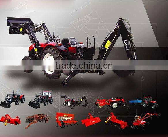 hot sale 75hp 4x4 2014 tractor with implements with low price