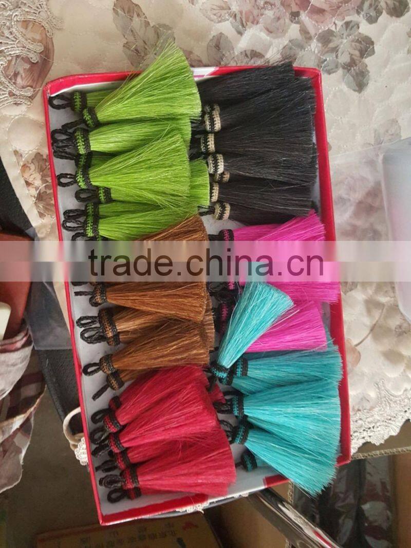 horse hair tail and Customize handmade horse hair tassels(factory)