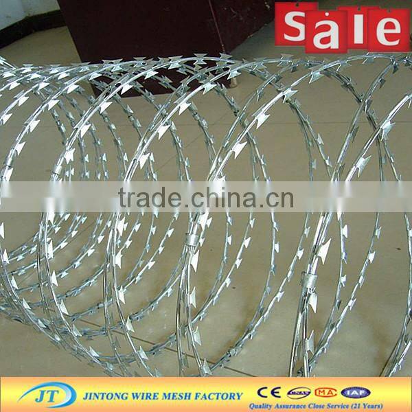 factory supply concertina hot dipped galvanized concertina razor wire
