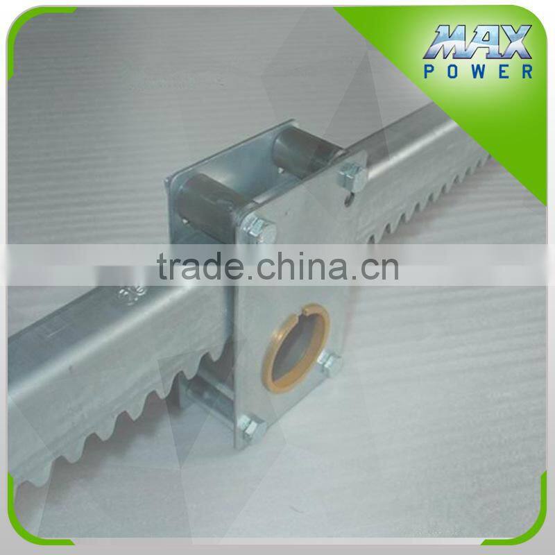 Greenhouse bearing block rack and pinion