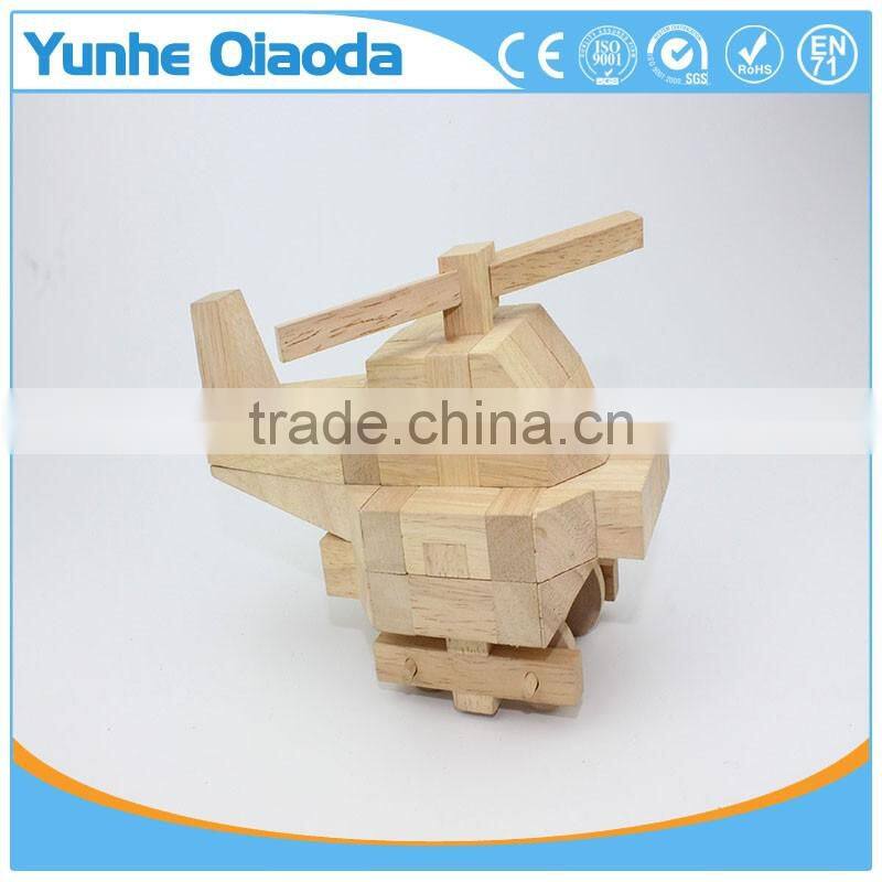 helicopter Woodcraft Kit Assemble Paint DIY 3D Puzzle Toys for Kids Adults the Best Birthday Gift