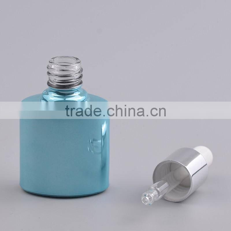new design glass bottle empty essential oil bottles with aluminum dropper cap
