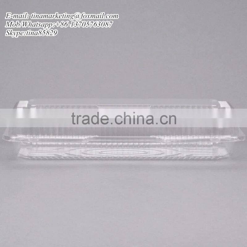 Clear Hinged Plastic Clamshell Food Container, Take Out Packaging Box for Cake, Cookie, Bread, Cheap Price