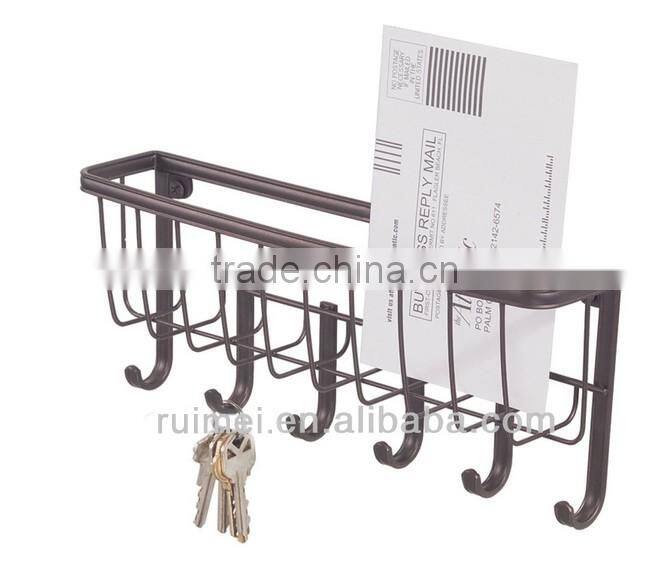 Customized Wall Mount Mail Key Letter Holder Hook Rack