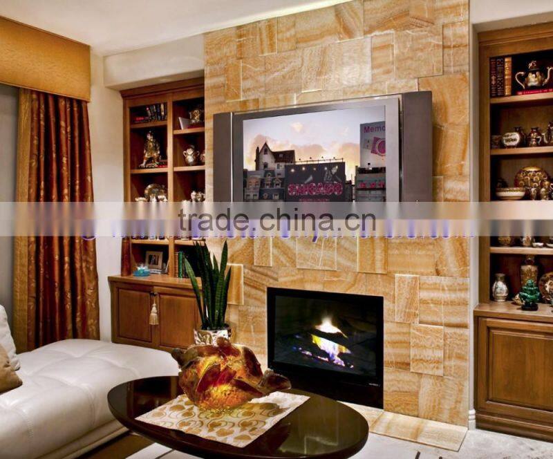 Custome made BACKLIT ONYX FIREPLACES