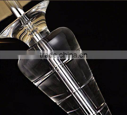 Luxury European style crystal table lamp with white color lace lampshade