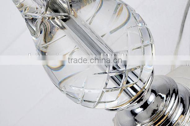 Pineapple design clear K9 crystal table lamp with fabric lampshade