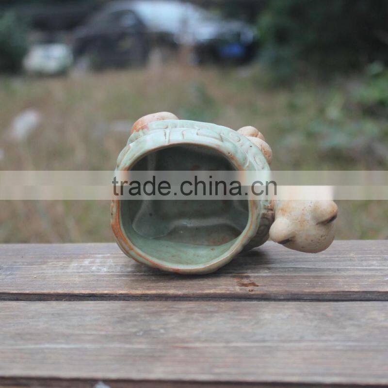 New design tortoise ceramic animal shape garden planter