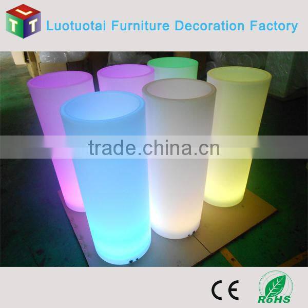 PE plastic multicolor change lighed up led ice bucket/wine cooler