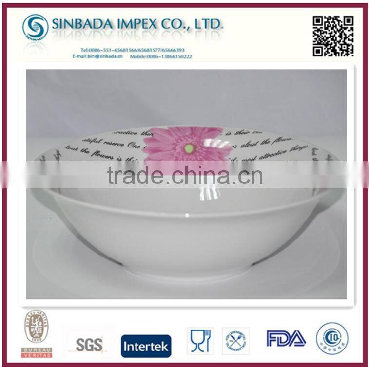 8inch high quality caremic bulk soup bowl