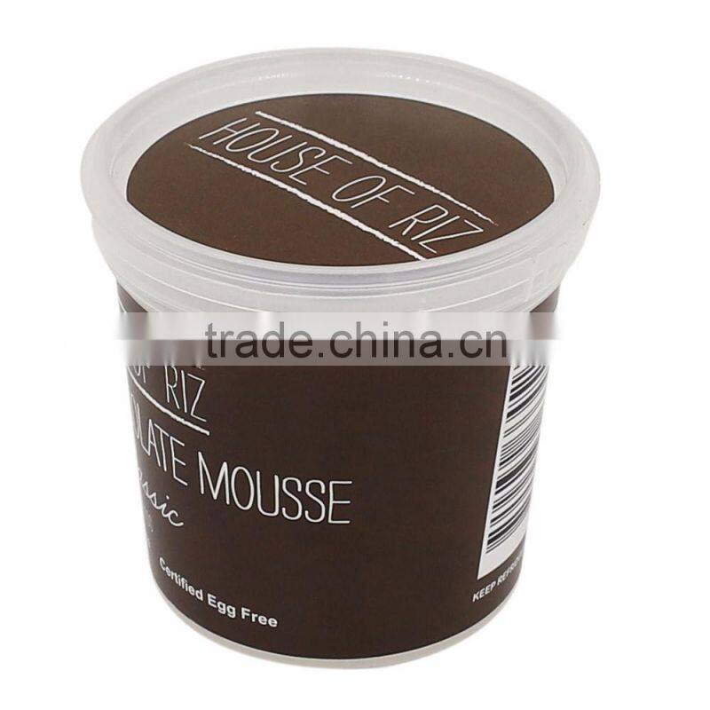 Clear Round Plastic Container And Lid for Yogurt, Food Container Stackable Set