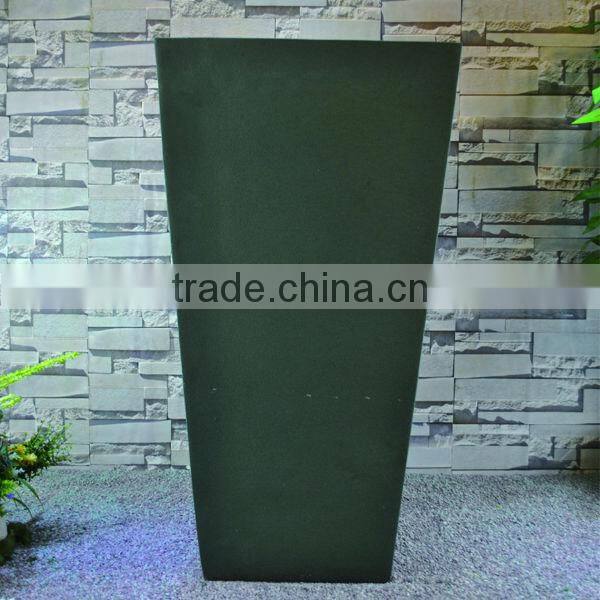 Sand Blast Simple Green Fiberglass Large Square Planter