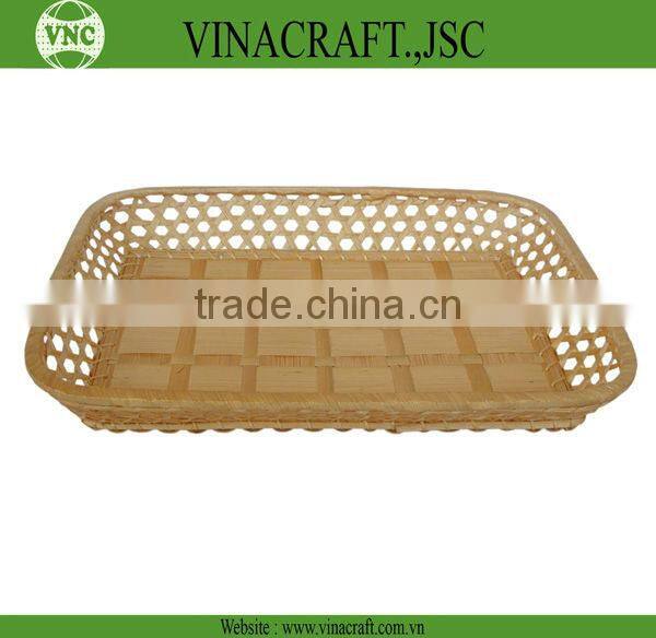 Handmade bamboo kitchen basket for storage