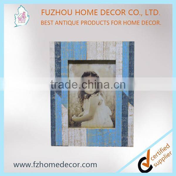 Fir wood photo Frame with Pastel Strips can be customized color
