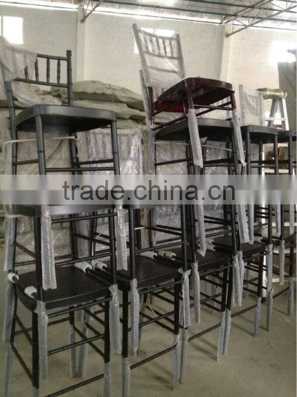 Aluminum Chiavari Bar Chair Transparent Red