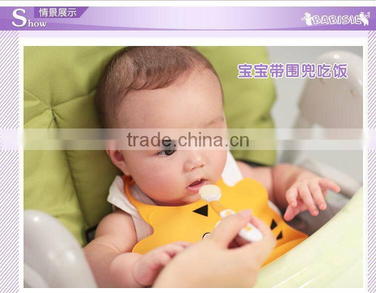 Easy Washable Cute Animal Shape Silicone Baby Bib
