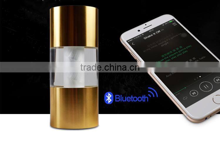 New Arrival Creative Bluetooth Loudspeaker box with Led Light, Crystal Columniform Plug In-card Voice Box