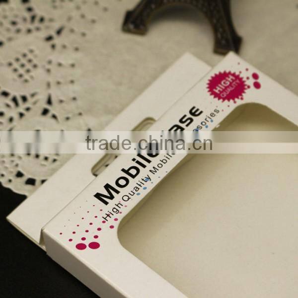 Folding phone case paper packaging PVC plastic box for Samsung mobile case