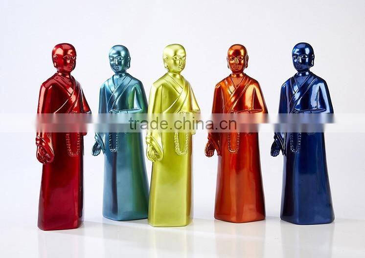 NEW colorful resin peaceful buddhist monk statue