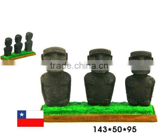 Antique resin Easter Island Chile famous building miniature