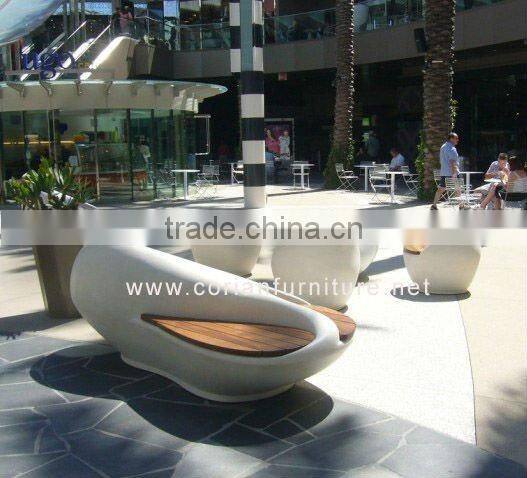 Designed made outdoor and indoor corian garden bench