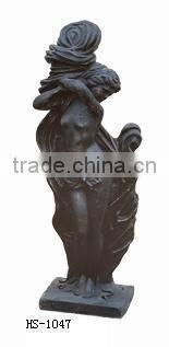 China white cast iron Life size home decor art nude woman garden statue