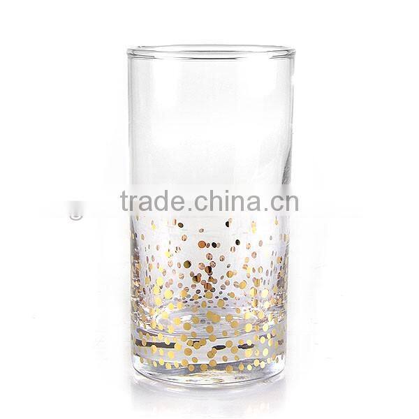 2016newest High water glass cup paste golden decal